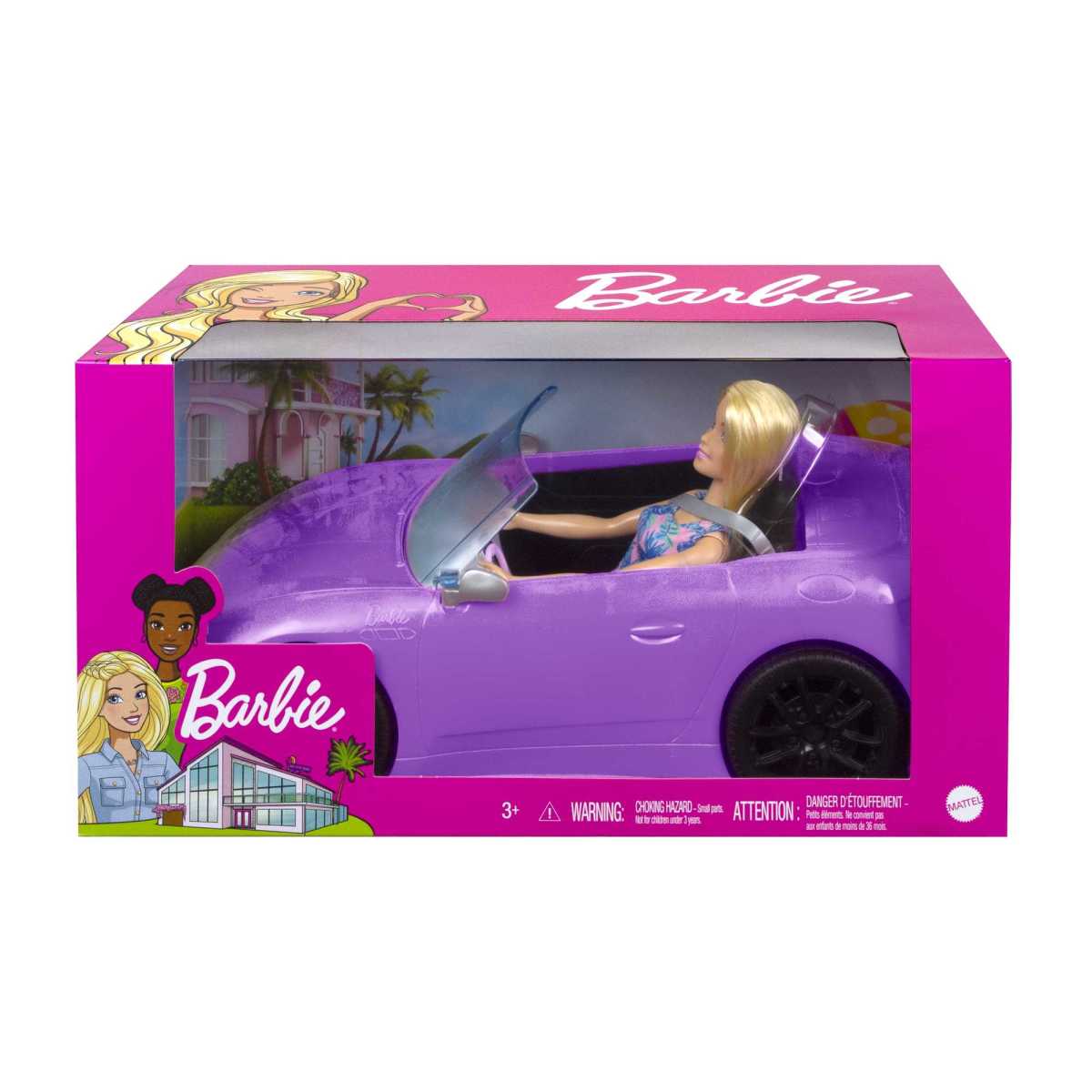 Barbie Glam Convertible Vehicle with Doll