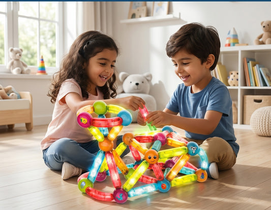 Light Magnetic Stick Blocks 76 pieces