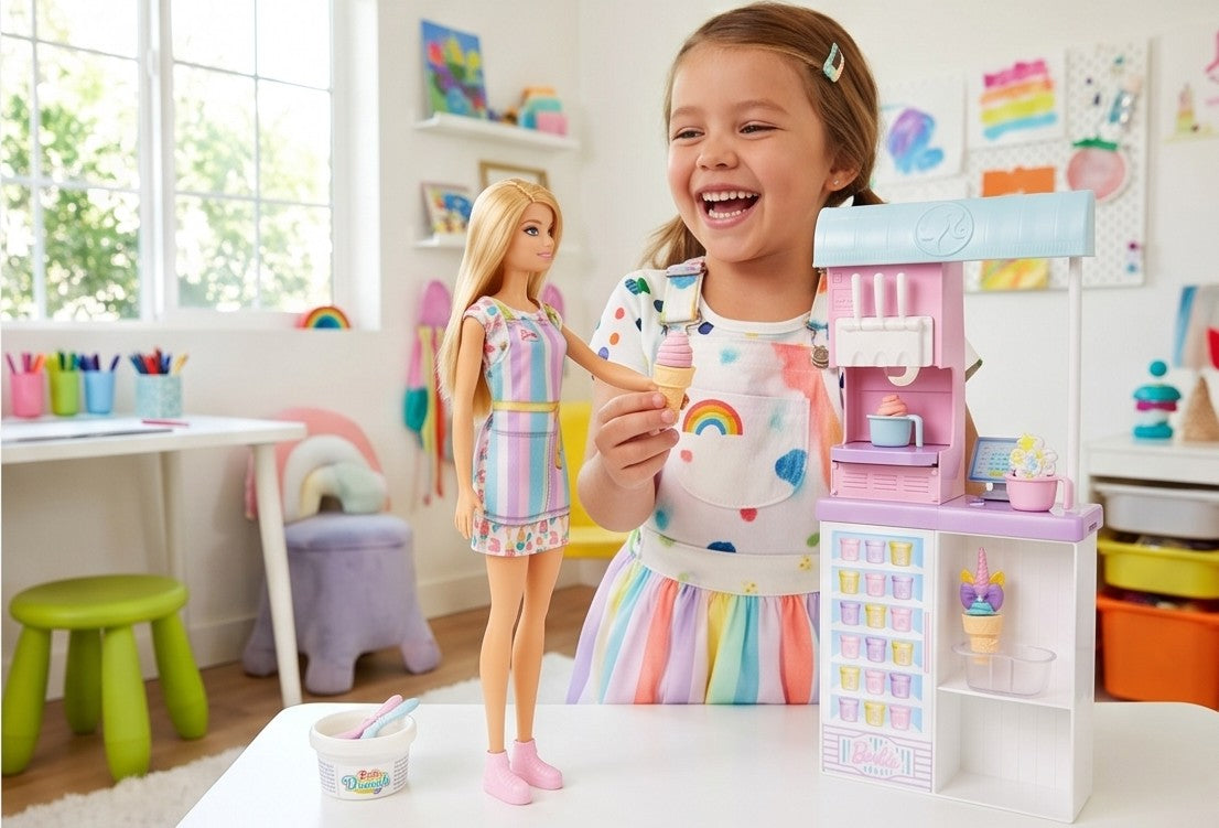 Barbie Ice Cream Shopkeeper Playset