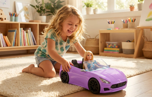 Barbie Glam Convertible Vehicle with Doll