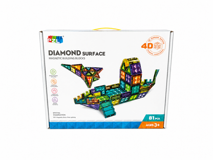Diamond Surface Magnetic Building Blocks 81-pieces