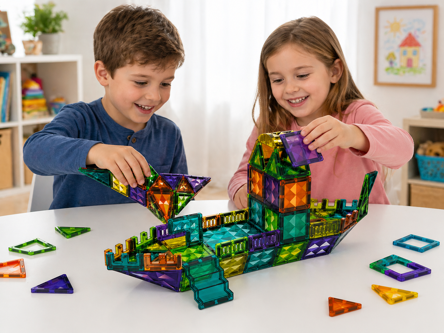 Diamond Surface Magnetic Building Blocks 81-pieces