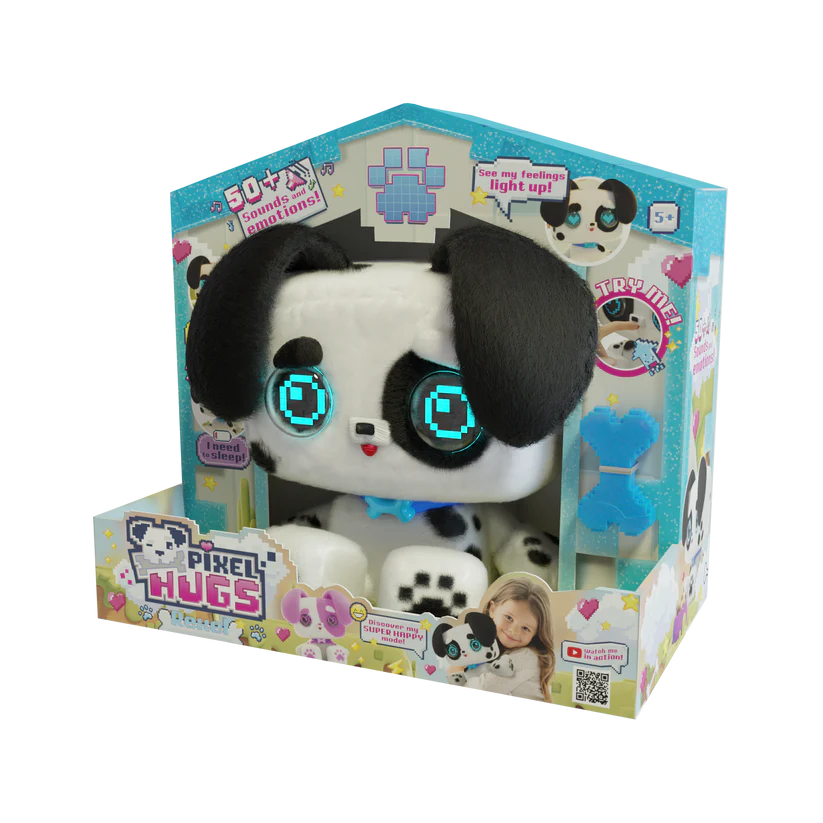 Pixel Hugs Electronic Plush (Black/White)