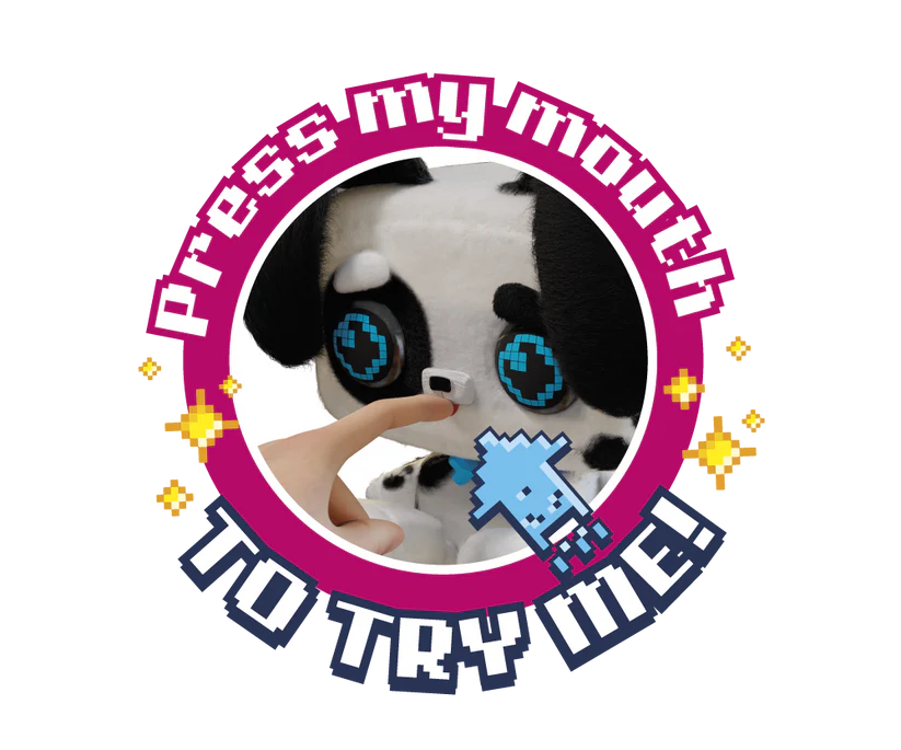 Pixel Hugs Electronic Plush (Black/White)