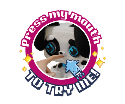 Pixel Hugs Electronic Plush (Black/White)