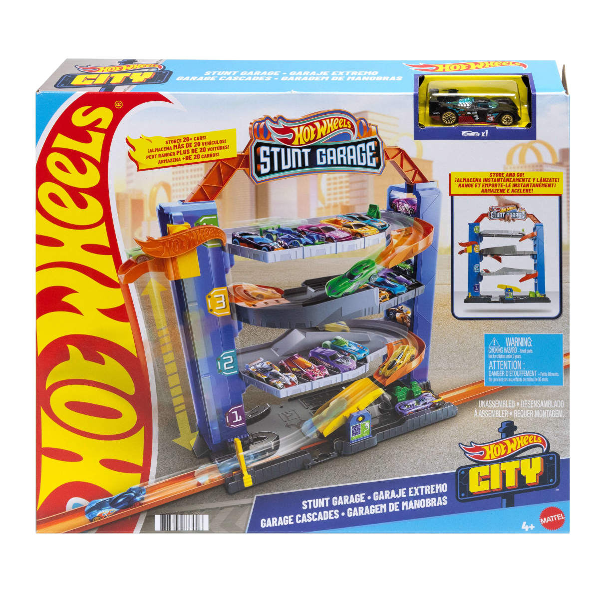 Hot Wheels City Stunt Garage Play Set