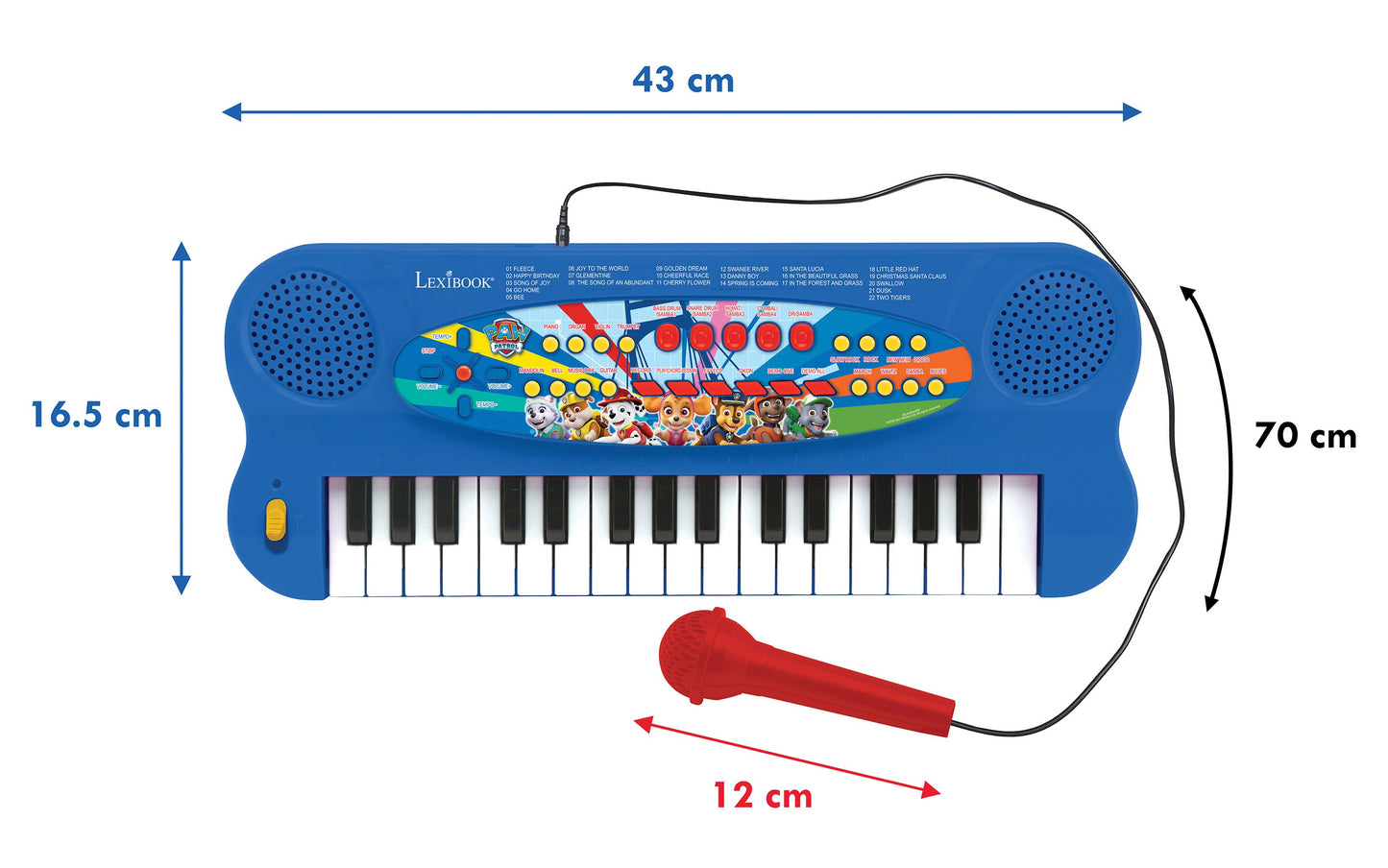Lexibook Paw Patrol Electronic Keyboard With Mic 32 KEYS