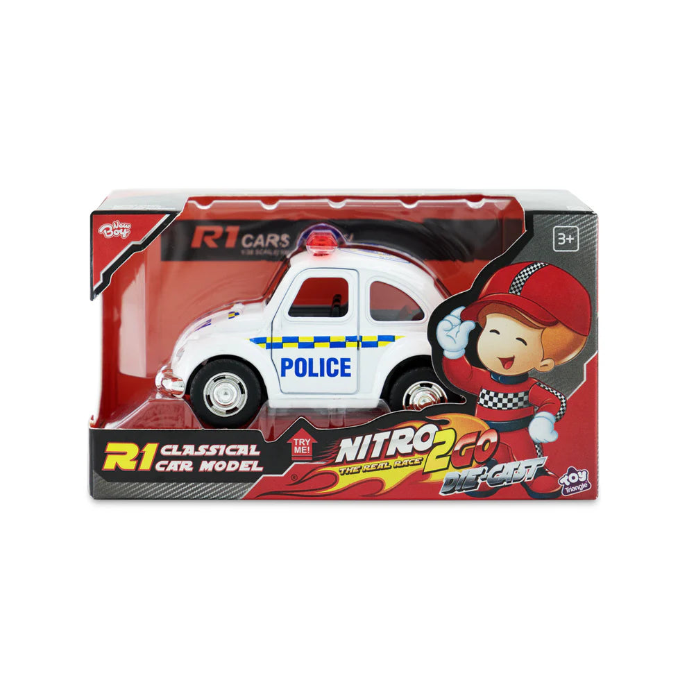 Nitro2Go Die-cast R1 Police White