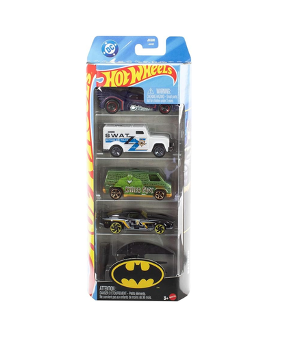 Hot Wheels Basic Car 5-Pack Asst - BATMAN
