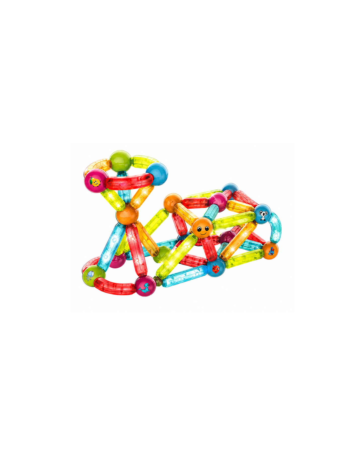 Light Magnetic Stick Blocks 76 pieces